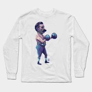 J S Classic Boxer Pixel Art Long Sleeve T-Shirt